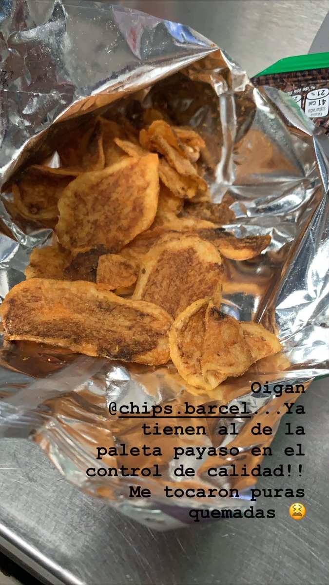 cecyzaratec's tweet photo. Antojo cumpl..... oh! Espera!!
Nomas todas las Chips quemadas 😫 @ChipsBarcel https://t.co/PKdvfrcZeI