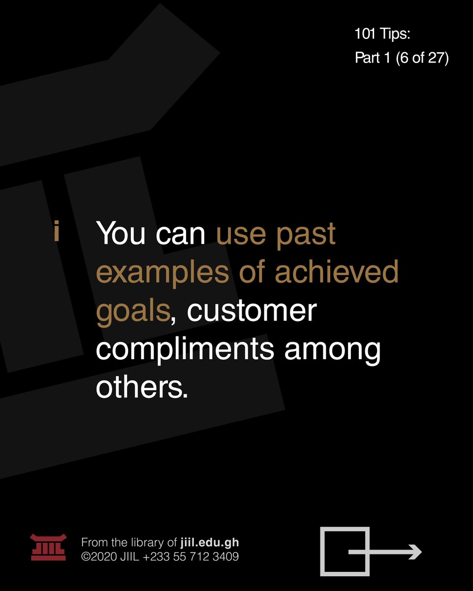 JiilEduGh's tweet photo. #101Tips of a #GreatManager
#Tip6 1-4
#EmployeeMotivation
#Manager #Employee #Leader #JIIL #LearnatJIIL #employer #workplace #Motivation #innovation #business #leadership #businessschool #school #manager #entrepreneurs #entrepreneurmotivation #successtip #management https://t.co/bOYnRaLBnE