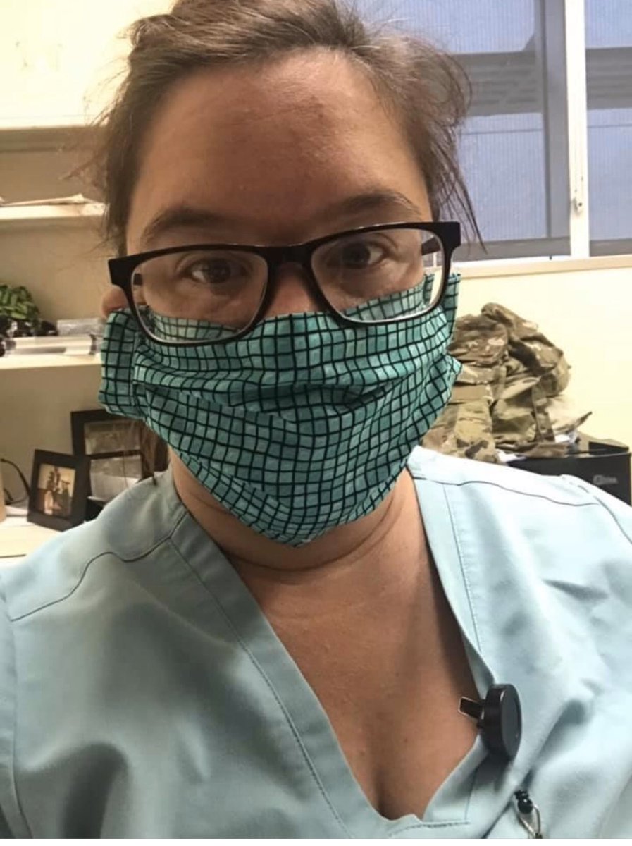 debradunning1's tweet image. Who is this masked doctor?  That’s my daughter.  Shout out to all our essential workers!  You all are heroes! #DocsNeedGear #ParentingInAPandemic