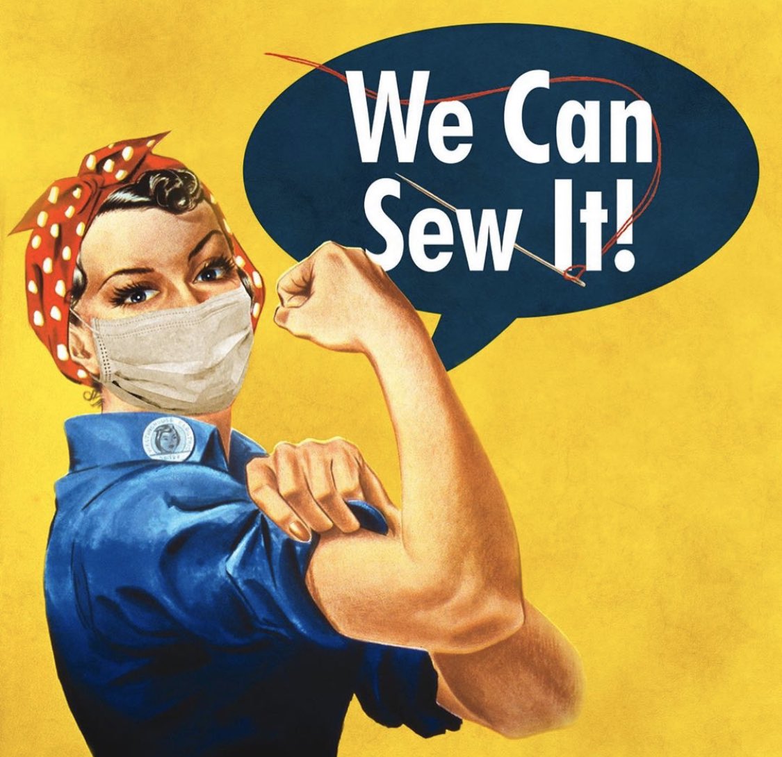 SELeadHER's tweet photo. 1 good thing about working from home is access to my sewing machine on my lunch break. When I’m not working, I’m sewing. 45 #masks and counting! 🧵😷 #eatworksewrepeat #WereAllInThisTogether #millionmaskchallenge #ourne #sewitforward #lifeatatt #DIYMasks #DIYMaskChallenge https://t.co/09C3s9JmKR