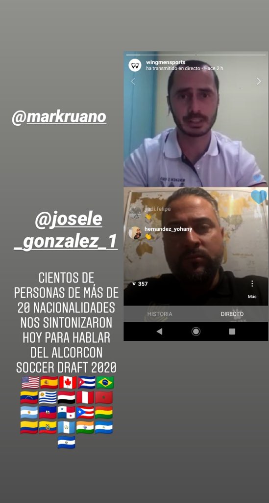 Wingmensports's tweet photo. Gracias a @JoseleVodafone por una charla fantástica sobre el #AlcorconSoccerDraft. Esperamos que hayan disfrutado conocer un poco más a nuestro CEO @MarcosRS1984 y lo que hacemos en Wingmen Sports⚽️🔝
¡Los esperamos en la próxima! https://t.co/ExMICeDRUL