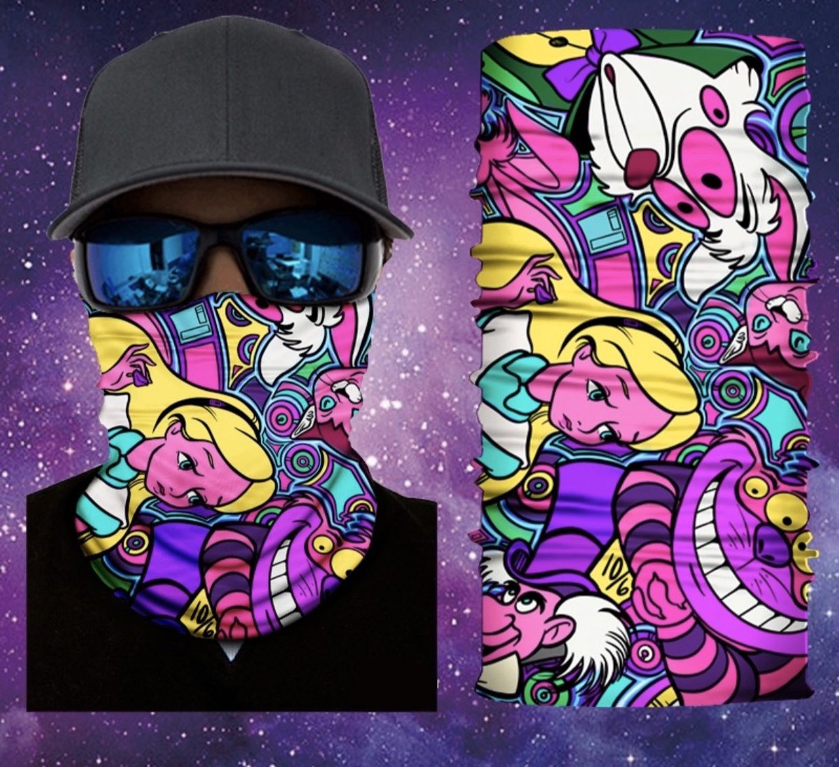 ArtsCatch's tweet photo. #AliceInWonderland #facemask #faceshield #faceshields #bandana #tubebandana #mask #edmmask #buymask #Ravemask https://t.co/MYssmv7MeD