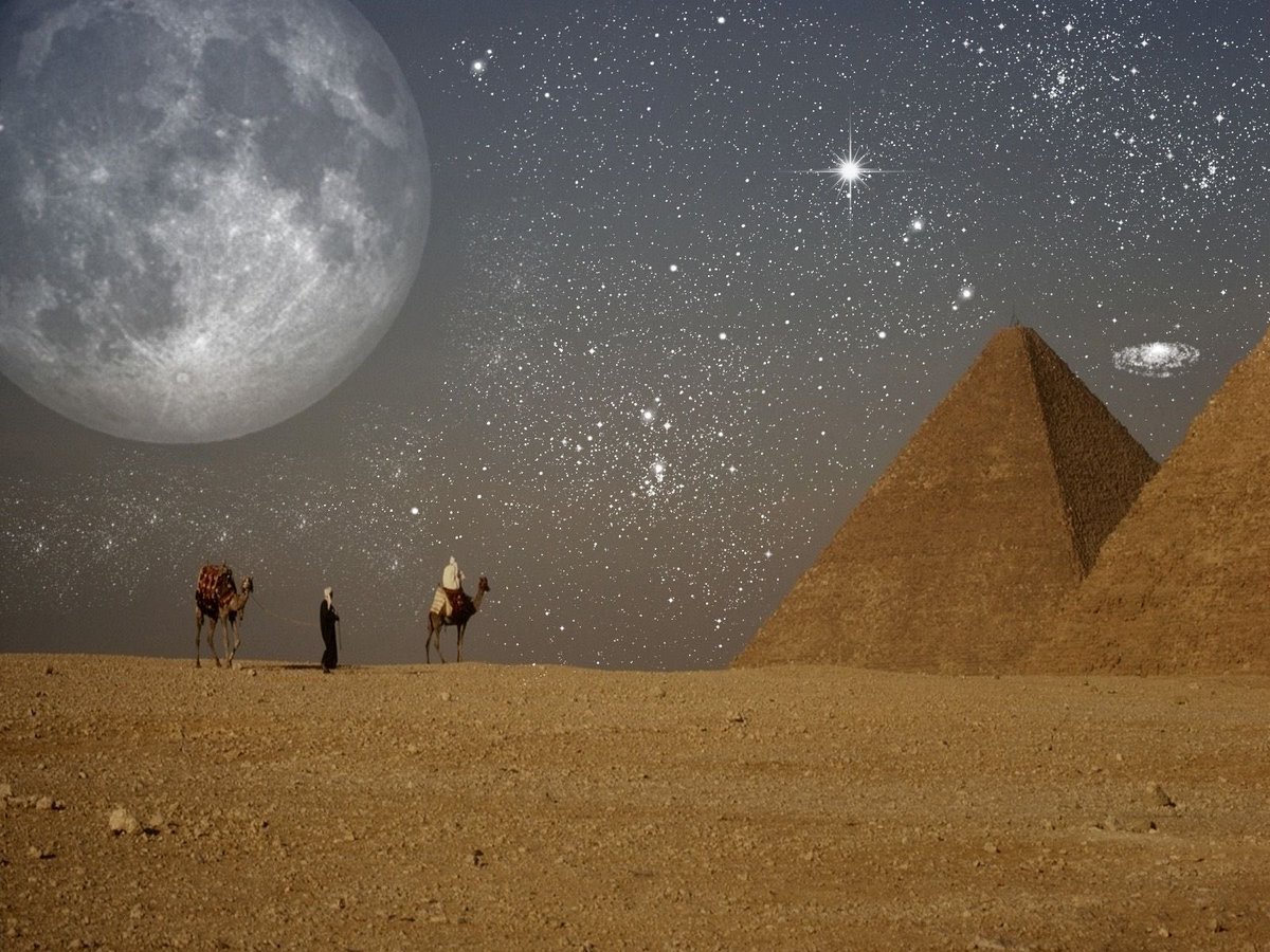 #9: The Moon (Part 1)In Egypt, the first lunar month was determined by the interval between successive full moons. It equaled 29 days, 12 hours, 44 minutes and 2.7 seconds. The word “month” is derived from the word “mona” which means moon.