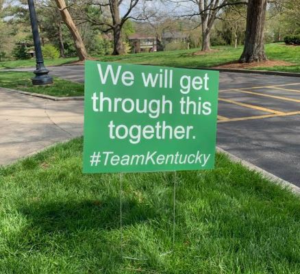 AndyBeshearKY's tweet photo. Found this in the front yard today and it made my day. Thank you Kentucky for your kindness and dedication. ^AB 
#TeamKentucky #Healthyathome #togetherky https://t.co/juadmx8wxg