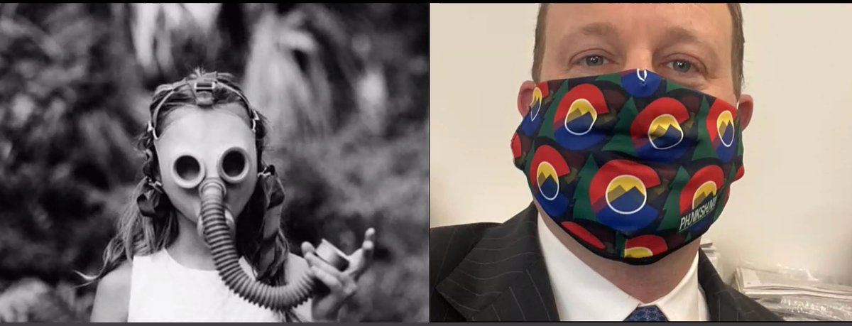 EcenterCU's tweet photo. 1970s gas masks worn on the first #EarthDay and @GovofCO in a #COVID19 mask - a powerful image comparison from @CUBoulder professor @PhaedraPezzullo
#PowerDialog https://t.co/kMNbXDyL2p