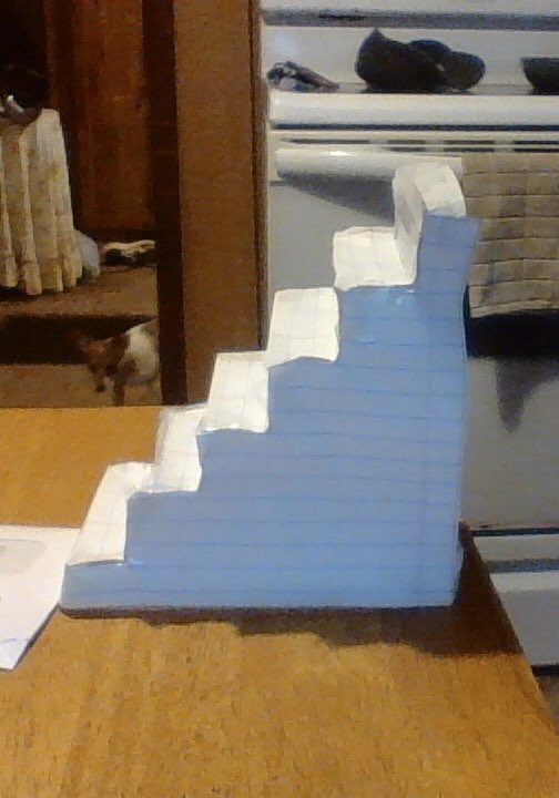 jsharbin1's tweet photo. Ss were challenged to use only 2 pieces of paper and tape to build the tallest set of free-standing stairs. Which set of paper stairs do you think are taller? 🤔
Thank you to the @BBCMES students who have participated in our at-home STEAM challenge so far! @TCBOE #BBCESSTEAM https://t.co/51OeTUwgTr