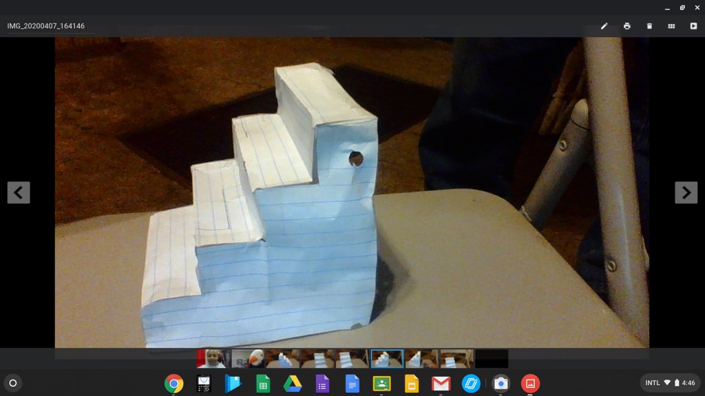 jsharbin1's tweet photo. Ss were challenged to use only 2 pieces of paper and tape to build the tallest set of free-standing stairs. Which set of paper stairs do you think are taller? 🤔
Thank you to the @BBCMES students who have participated in our at-home STEAM challenge so far! @TCBOE #BBCESSTEAM https://t.co/51OeTUwgTr
