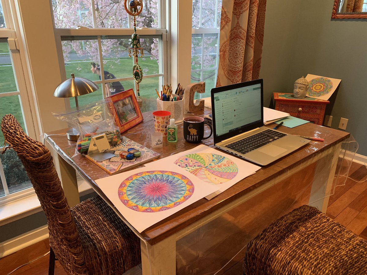 #Bulldogs4Life BHMSVirtualSpiritWeek # In between virtual classroom, Schoology and drawing.