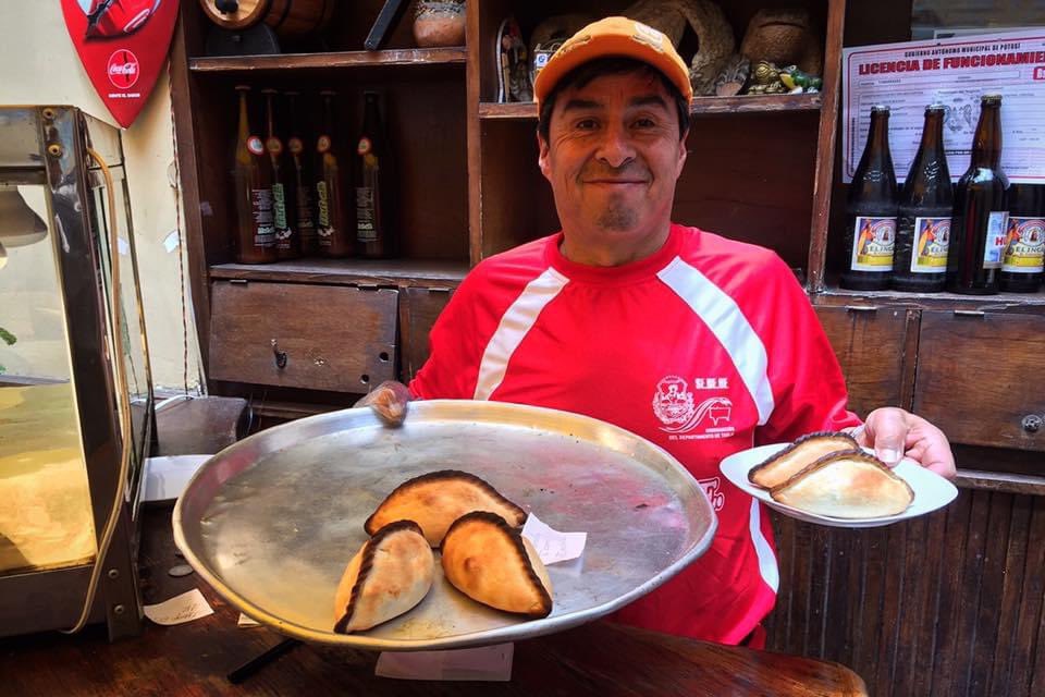 He is the owner of "Malpartida," Potosí's most famous salteneria.