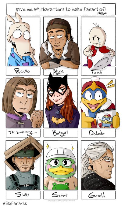 Some more! Thank you all for the suggestions~!
#SixFanarts 