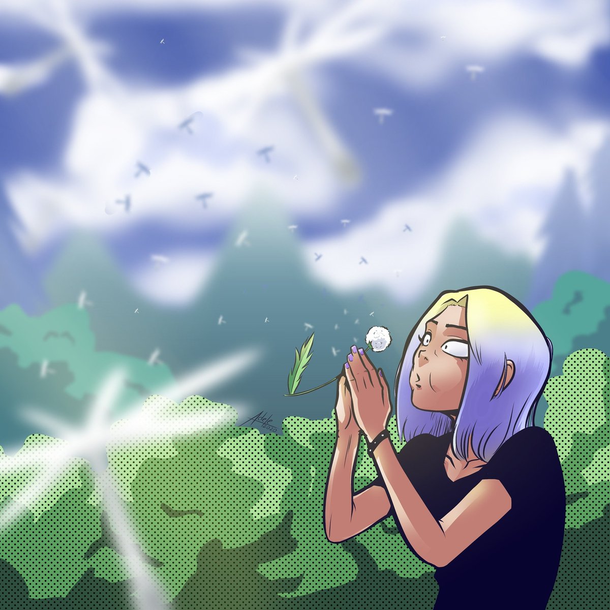 AdeleGromova's tweet photo. Dasha Oduvanchick, one of the coolest artists of all time
#girl #dandelion
#agdesign #adelegromova
#art #digitalart https://t.co/DEjbDxf8M0