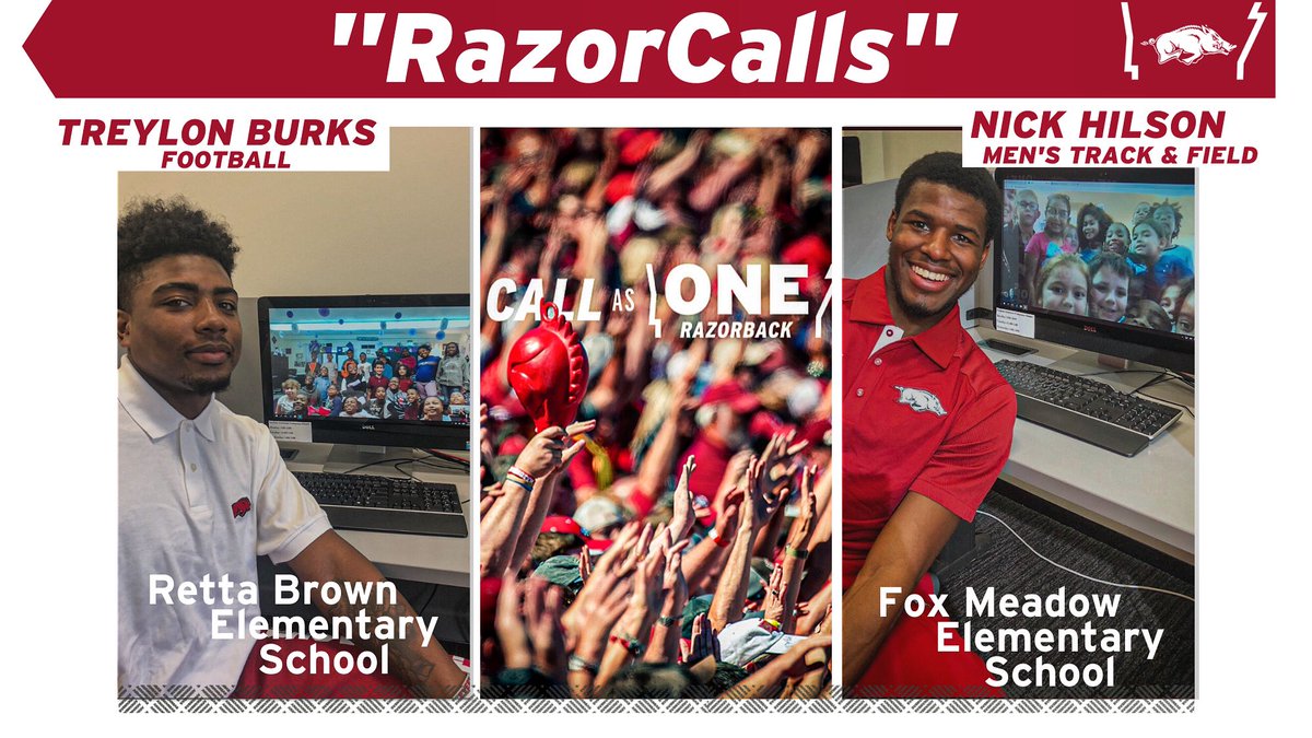 RazorbackSADev's tweet photo. Razorbacks, @NicholasHilson and @TreylonBurks engaging with young Razorback fans in El Dorado and Jonesboro, AR.
@SEC
#ONERazorback
#SECService
#ItJustMeansMore
#NSAD https://t.co/ri841uNuHX