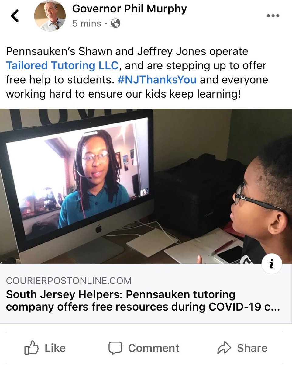 TTutoringLLC's tweet photo. Join us for "Office Hours" tomorrow at 5 - 7 PM! Is your child struggling with fractions or need help with point-of-view? Reach out to us at TailoredTutoringLLC01@gmail.com! We were even featured in the @cpsj and by @GovMurphy for our free resources. https://t.co/dogmAFNrYg