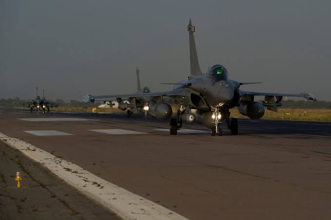 French airbase in Mali. The base houses Eurocopter attack helicopter and Rafale fighter jets.