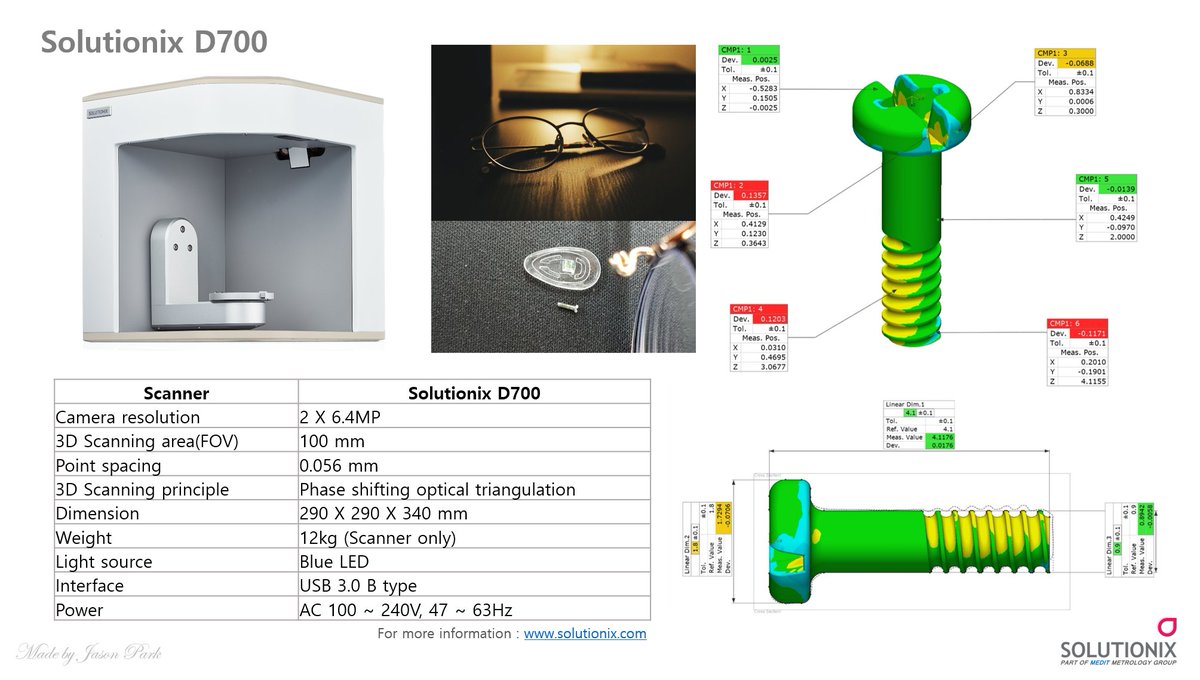 Solutionix_Corp's tweet photo. Open challenge! :D What's the smallest object you've successfully scanned so far? Presenting spectacles screw bolts with the #Solutionix #D700. 

Video: https://t.co/uKeam54UfE

Share your #tiny scans with us!

#digitaltechnology #3Dscanning #funscans #engineering https://t.co/i5uNzx53no