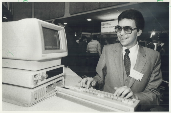 after 'mama's going to buy you a mockingbird' came out jean little spent six months saving & fundraising to buy SAM, an early 1980s voice-to-text DOS hardware add-on she read about in the toronto star. it was invented by david kostyshyn, a blind developer from hamilton (pictured)