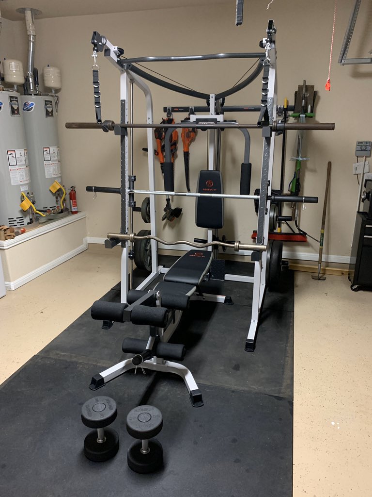 JarekLancaster's tweet photo. Can take my at home workouts to the next level now. Took me forever to assemble but it was worth it! #WarrenFit https://t.co/w5De6FjR9t