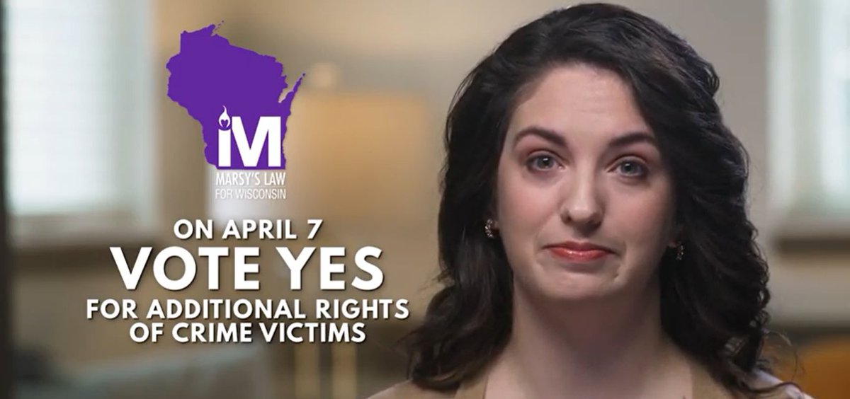 MarsysLawforWI's tweet photo. Under an hour until polls close in #Wisconsin!
✅ Last chance to stand with crime victims by voting YES on additional rights for crime victims!
🚨 REMINDER: All absentee ballots must be postmarked or returned by TODAY if you are not voting in person!
#WisconsinElection #MLWI https://t.co/ElDae4uHKw