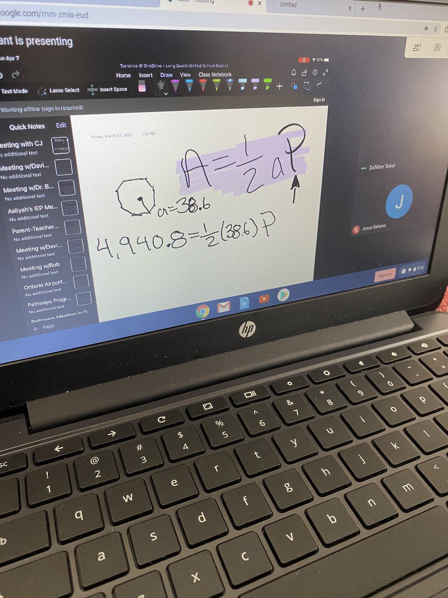 tbryant0115's tweet photo. Learning never stops! Tutorial sessions for our #UrbanMathCollaborative students in geometry. @LBSchools students cease to amaze me with their determination to learn. #ProudtobeLBUSD #AllMeansAll #DistanceLearning https://t.co/b432LbMTje