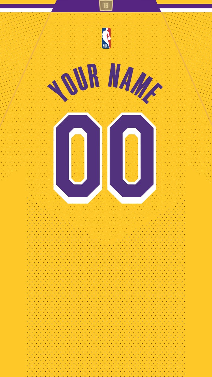 Special Edition  #WallpaperWednesday for Lakers Nation. Reply with your choice of jersey, name, and number to see if you're among the 100 chosen.