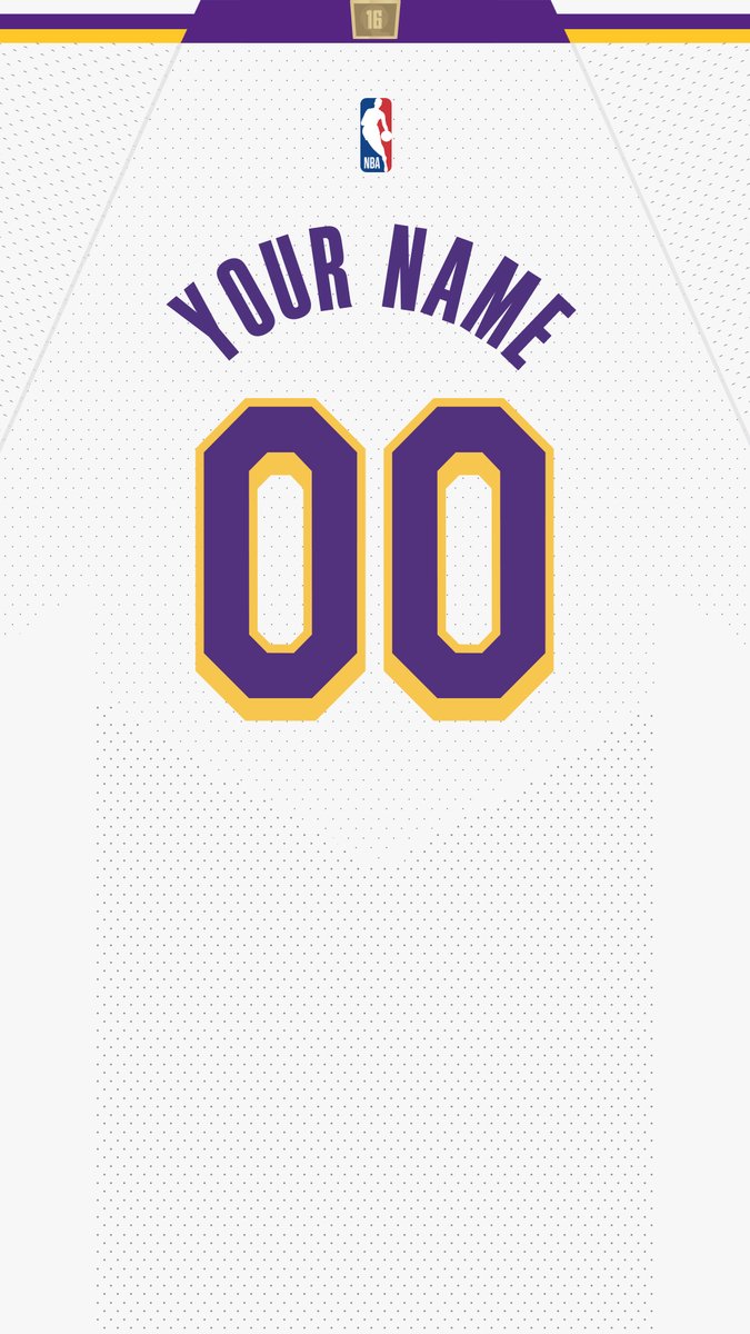 Special Edition  #WallpaperWednesday for Lakers Nation. Reply with your choice of jersey, name, and number to see if you're among the 100 chosen.
