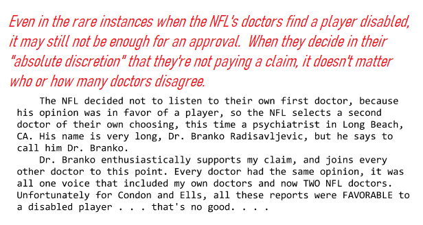 SheillaDingus's tweet photo. Testimony from a 2007 Congressional Hearing on #NFL #Disability denials.
This is what the 2020 CBA seeks to reinstate in eliminating approval based on Social Security Disability determinations. #NFLPA @amyklobuchar @RepLindaSanchez @RepMaxineWaters @JohnKerry https://t.co/SJnutKHEm2