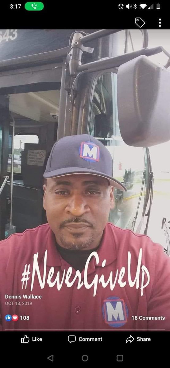 ATU788StL's tweet photo. It is with sadness that we report our Union brother bus operator Dennis Wallace has fallen to COVID-19. RIP to our Union brother #coronachronicles #busoperatorsmatter https://t.co/YTWtiIASm6