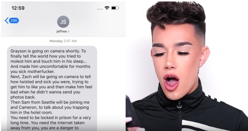 He accused James of trying to molest Grayson in his sleep and made Zach feel uncomfortable. Jeffree Star fans will always believe Jeffree without any receipts.