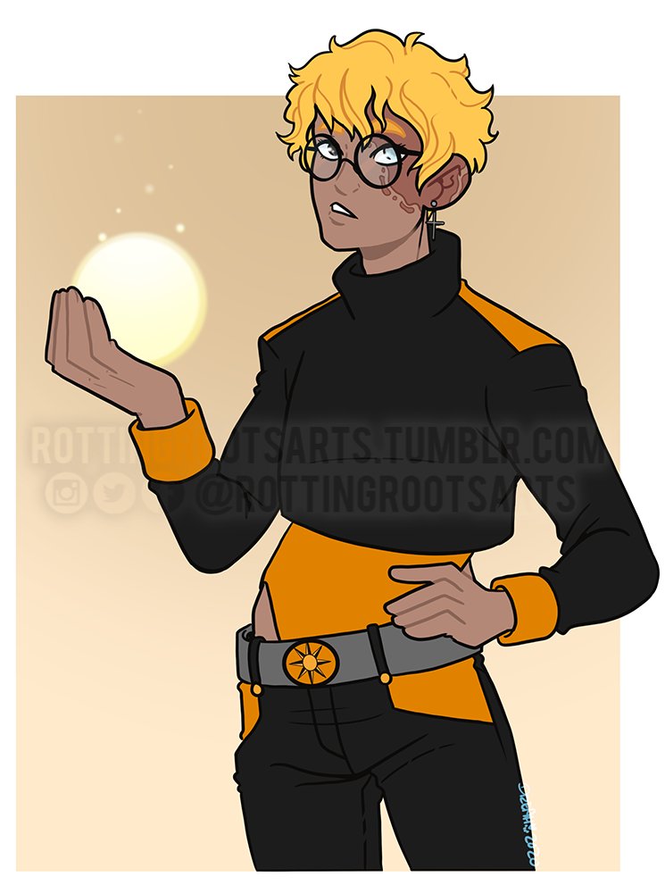 RottingRootsArt's tweet photo. This is my newest RRB
Name: Blöm Müller
Age: 18
Gender: Male
Height: 5'7"
Powers: Light Creation / Heat Spots / Lazer Eyes / Speed / Strength / Flight
He's got a brother named Bleek (still designing)
---
#RRB #OC #digitalart #rowdyroughboy https://t.co/qbajtEgdKZ