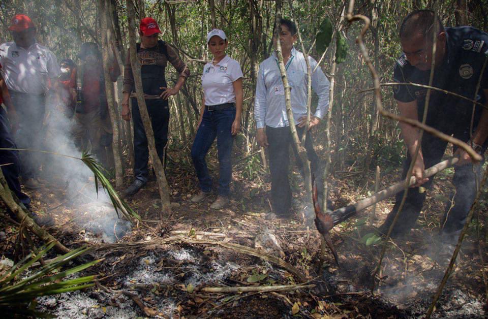LauFdzOficial's tweet photo. Hoy supervisé las tareas para sofocar el incendio en el kilómetro 3 de la Ruta de los Cenotes. En esta labor de nuestro Cuerpo de Bomberos y Protección Civil, nos dan una gran ayuda los ejidatarios.  #PuertoMorelos #LeonaVicario https://t.co/0JRRa22sHQ