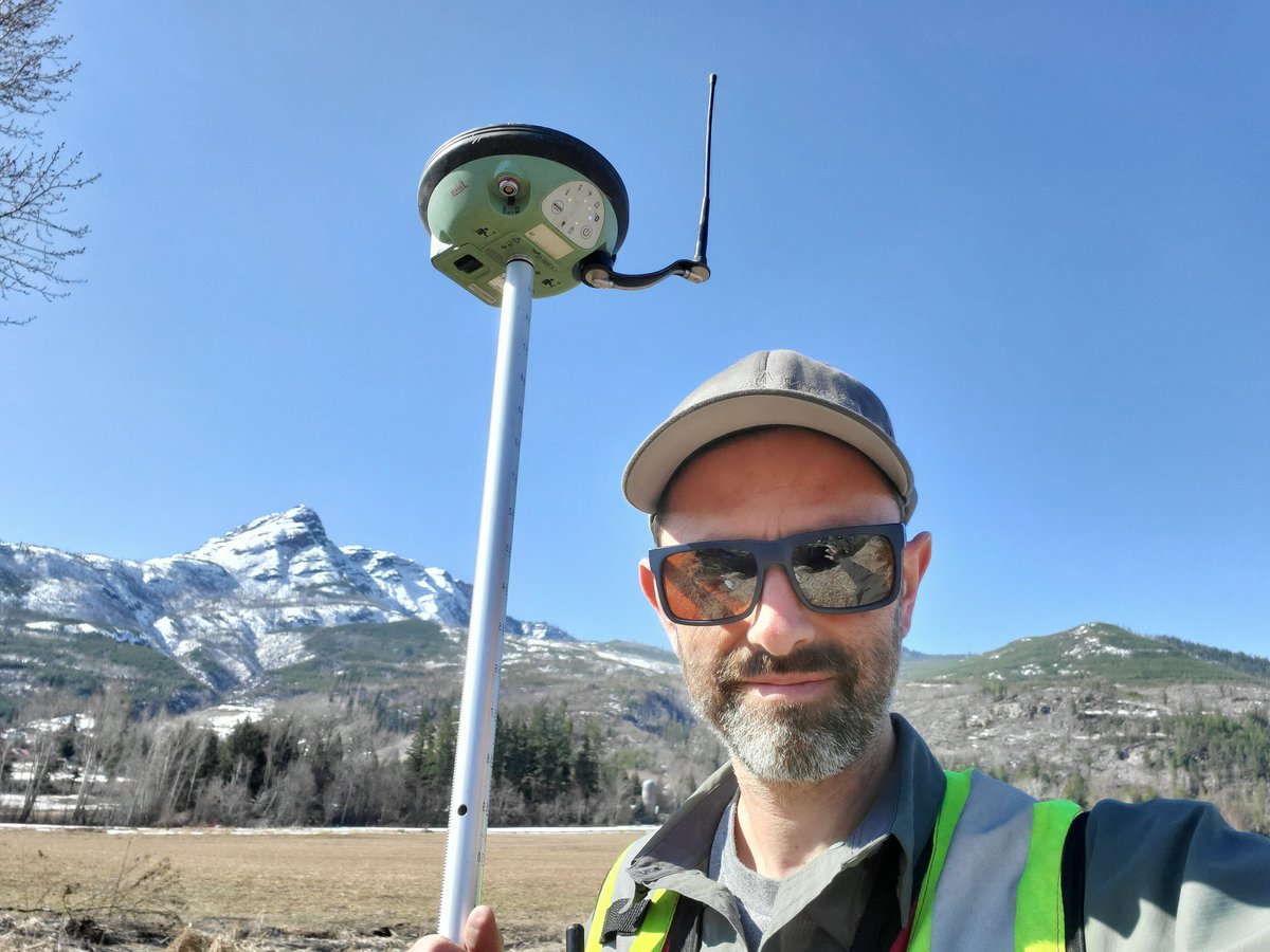 Perfect skies for RTK GPS today, and the perfect job for a crew of 1. #SocialDistancing #StaySafe