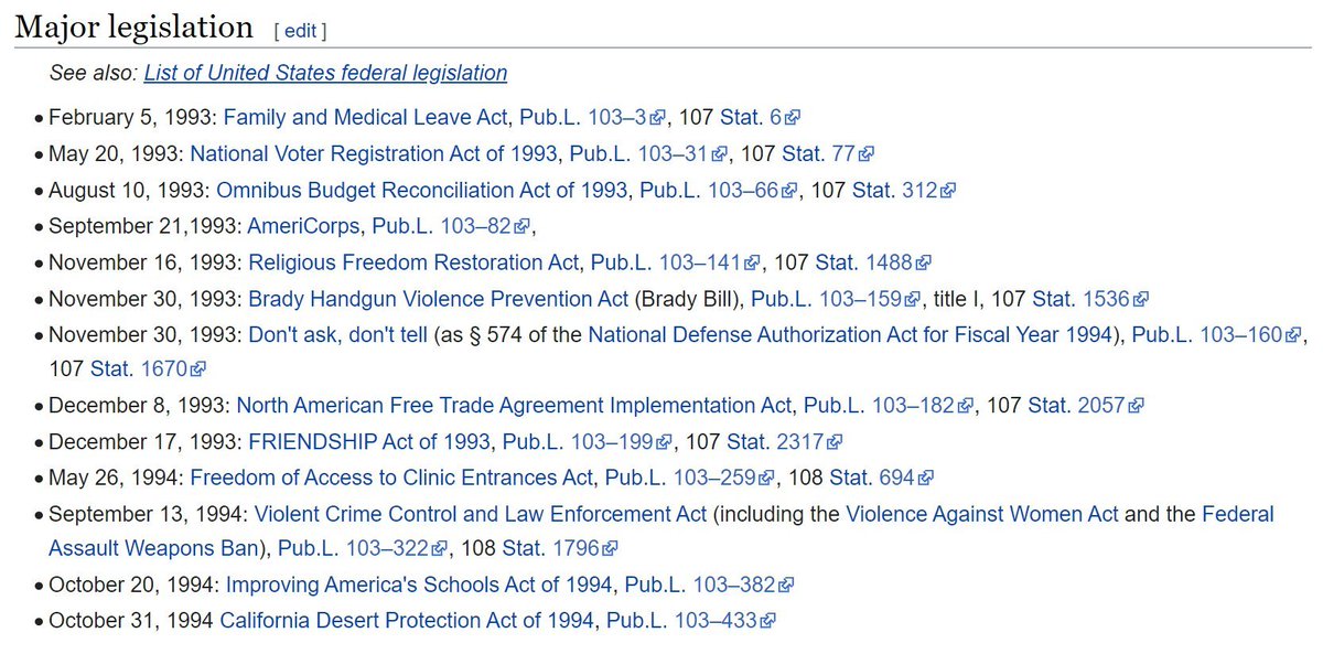 Here's what President Bill Clinton accomplished during the two years when Democrats had control of the House and Senate: