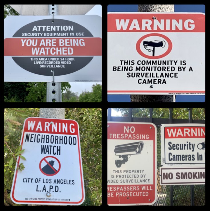 AndyCallahan's tweet photo. Strolling the neighborhood during a dystopian pandemic is a lovely reminder that we’re already living in a dystopian surveillance state. https://t.co/NSValIYFHh