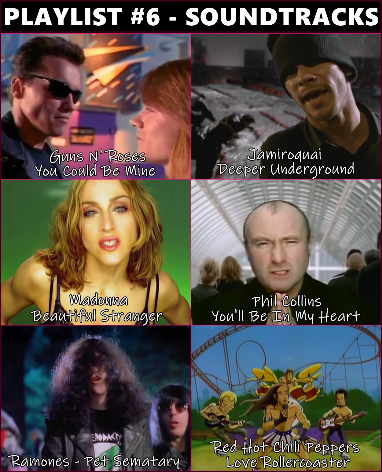 Fanatikrock Agg1 Playlist 6 Soundtracks Guns N Roses Jamiroquai Madonna Phil Collins Ramones Red Hot Chili Peppers Gunsnroses Jamiroquai Madonna Philcollins Ramones Redhotchilipeppers T Co Vmaotysb62 Twitter