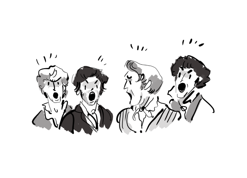 I found an old document that's nothing but unflattering portraits of Les Miserables characters and I'm a little obsessed 