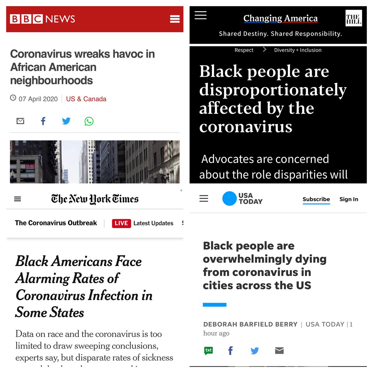 They say when America has a cold, Black America has pneumonia...in this case we are on life support. This is a call to action! We need data. We need equipment. We need testing in our communities! #HealthEquityNow