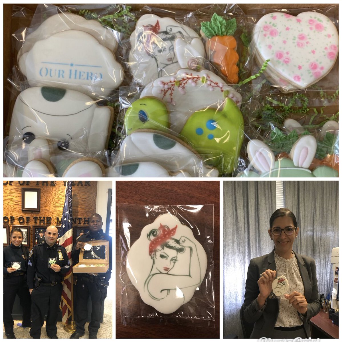 NYPD30Pct's tweet photo. A big shout out to our friends and partners for thinking of us during these difficult times. Thank you Gayle from Sweet and Pretty Delights for the delicious cookies, @CVS and our friend Nadir for the snacks. We appreciate it! #inthistogether https://t.co/QR4sGRoAKe