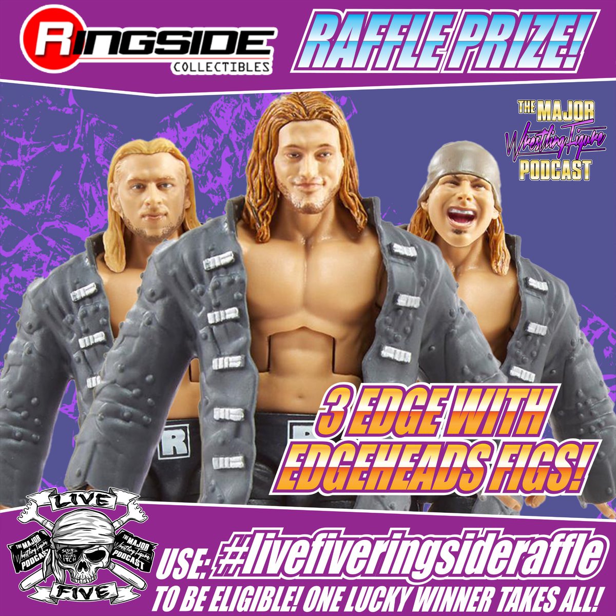 MajorWFPod's tweet photo. The @majorwfpod LIVE FIVE is happening! So will the @ringsidec RAFFLE! Use the hashtag #livefiveringsideraffle! https://t.co/hnIMhIRhEt