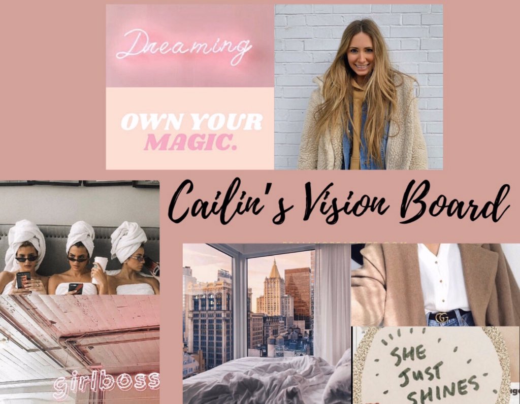 We are still working on our vision boards!🤩 Today we wanted to feature the lovely Cailin Klein’s board!😍 She did such a fantastic job!