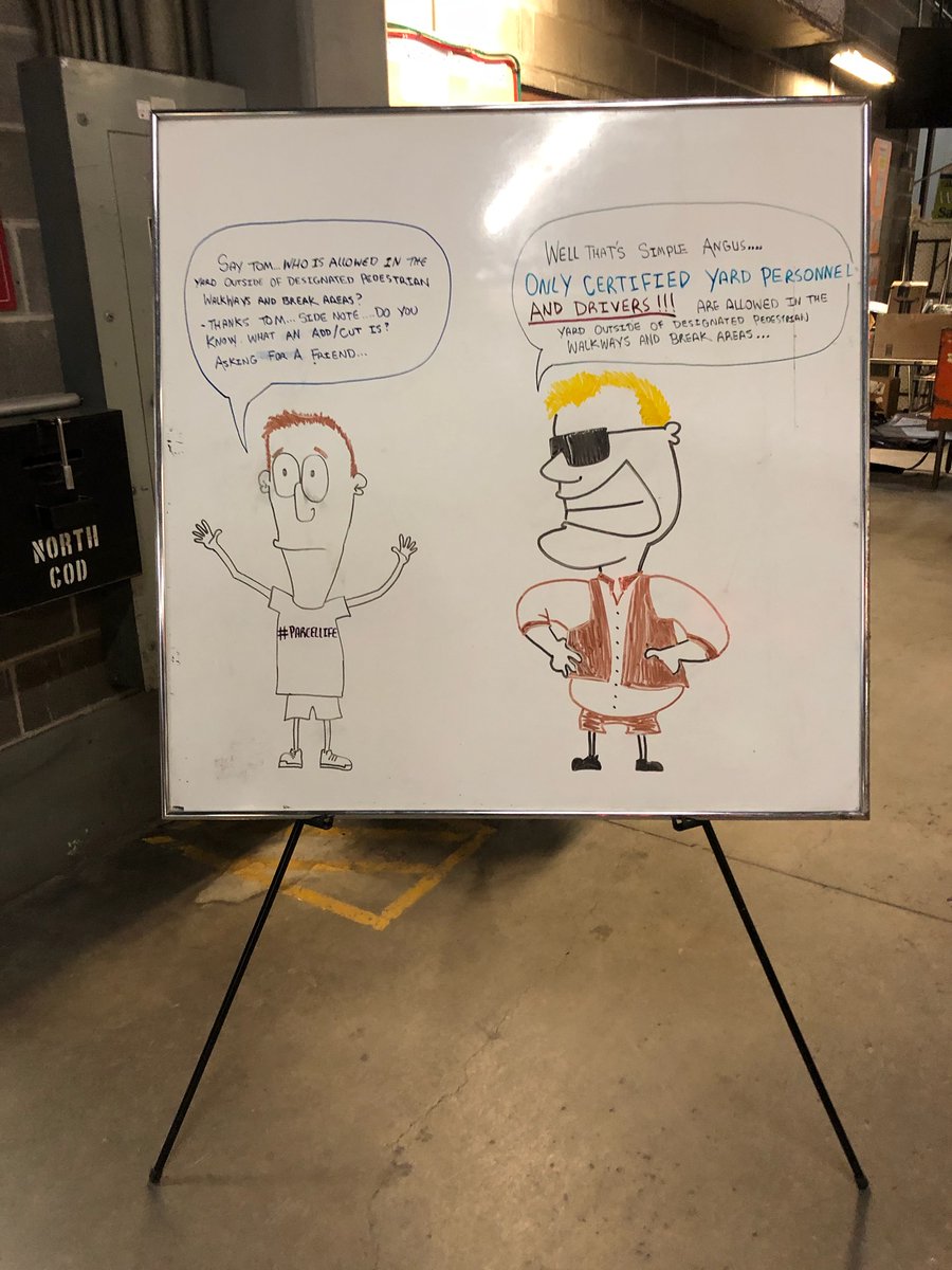 safetylakeshore's tweet photo. @syrnorthsafety is embracing their CREATIVITY! Check out how their Safety Committee Members are getting Safety Tips to their fellow co-workers. Shout Out to their Manager, Dave Miller, for using his artistic abilities to address the 2020 DOK. @safetyfirstNED #NewDOK https://t.co/sbGFLWNMKQ