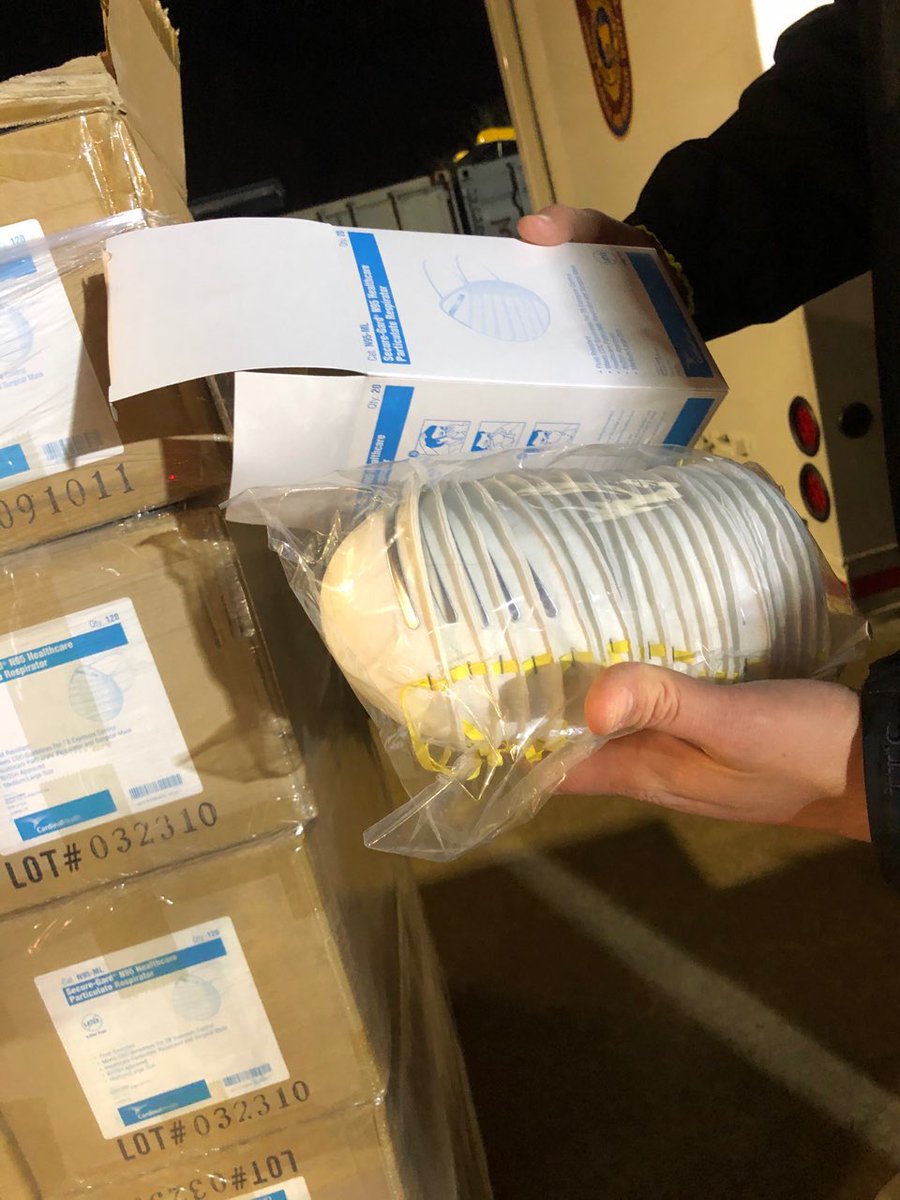 SteveBellone's tweet photo. A delivery of N95 masks have arrived to Suffolk County.
Thank you @realDonaldTrump and @RepLeeZeldin for delivering these critical supplies to support our health care heroes and first responders. https://t.co/9u2teHsUQY
