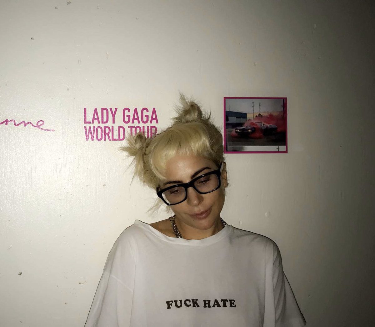 Lady Gaga wearing eyeglasses — a thread