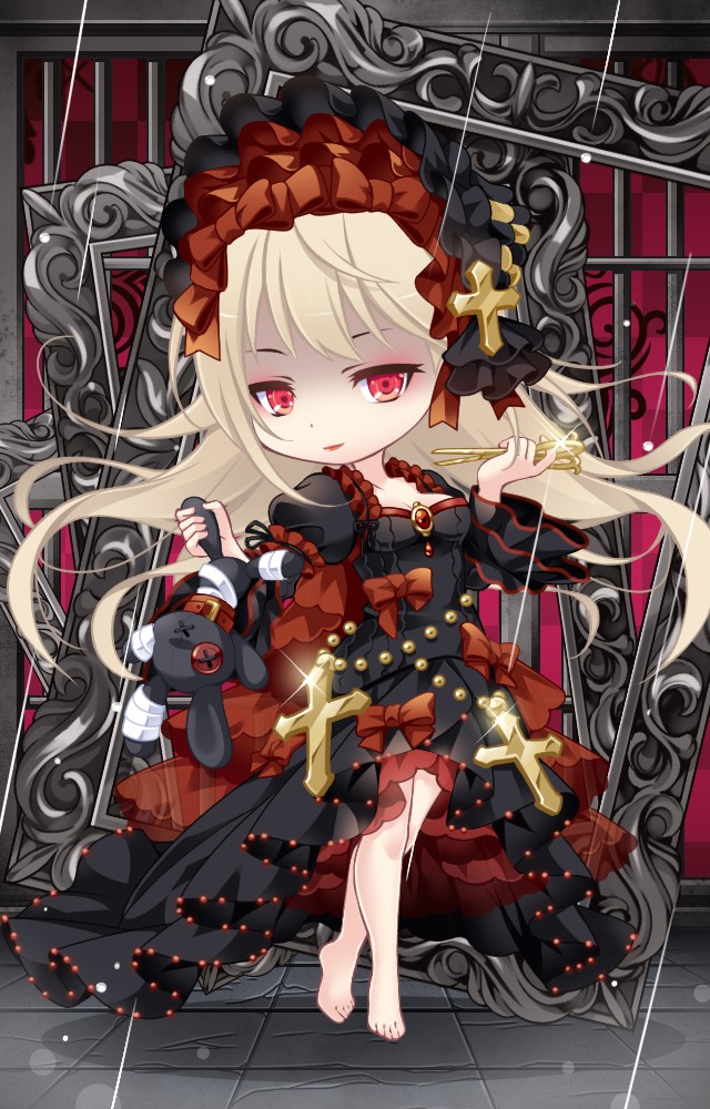 エルプリ公式 宝石の精霊きせかえアプリ Twitterissa メイキング オブ ラビリンスゴシックドレス エルプリメイキング ラフ画公開中 素足に逆手シザー 逆さうさちゃんという ぷち狂気系本格ダークゴシックドレス イラスト イラストレーター ラフ