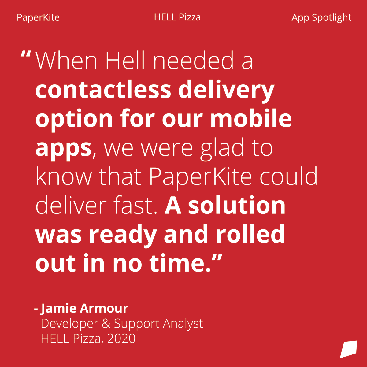paperkiteltd's tweet photo. Even during a pandemic, the people need pizza!
@HELLpizza666 are safely delivering on that promise with contactless delivery for both before and after lockdown via the app. Way to keep NZ safe!
#paperkite #digital #HELLPizza #mobileordering #contactless #remoteworking #covid19 https://t.co/ojzI2zC5RC