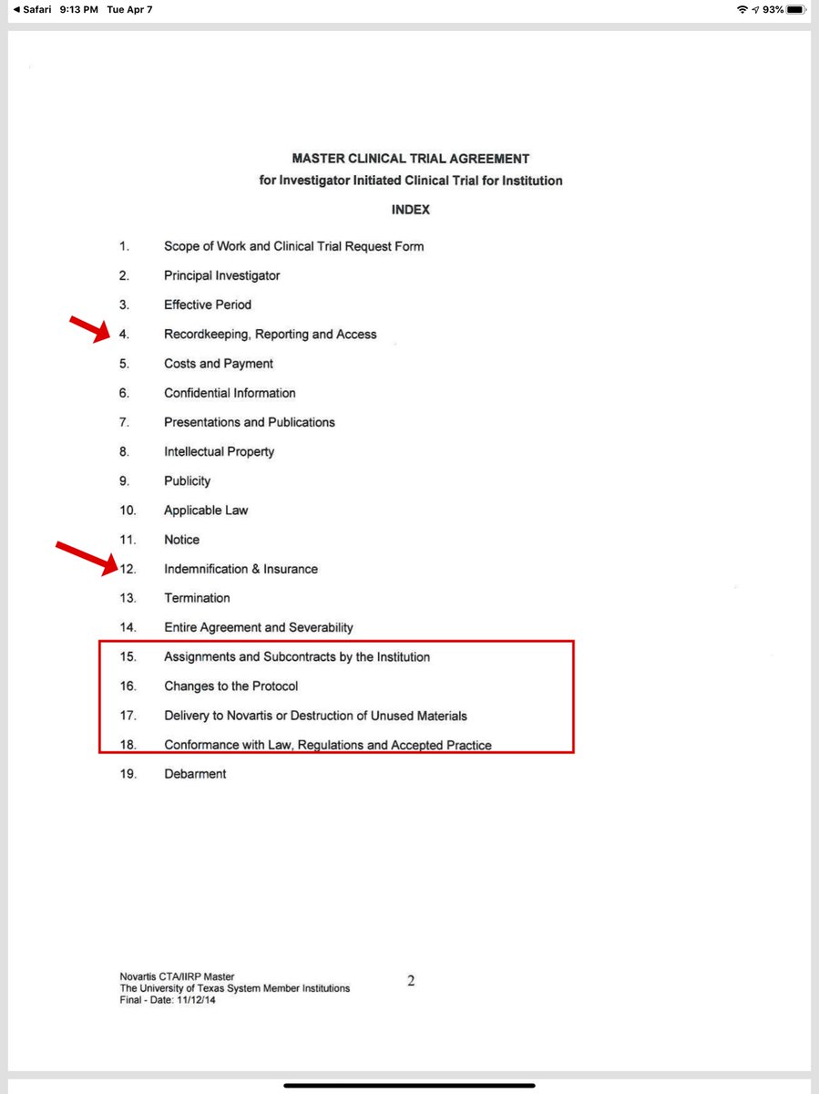 I’d like to explain a few things to you;Big Pharma has a LONG & sordid history fraught with corruption.We have CLINICAL TRIALS for several reasons;public healthdatascienceand trustNovartis 2014 to Nov 2019 Clinical Trial Agreement see page 12 & 13 https://drive.google.com/file/d/1mficraKKx0L7ZbxDCozugsr-0A3xUwt4/view?usp=drivesdk