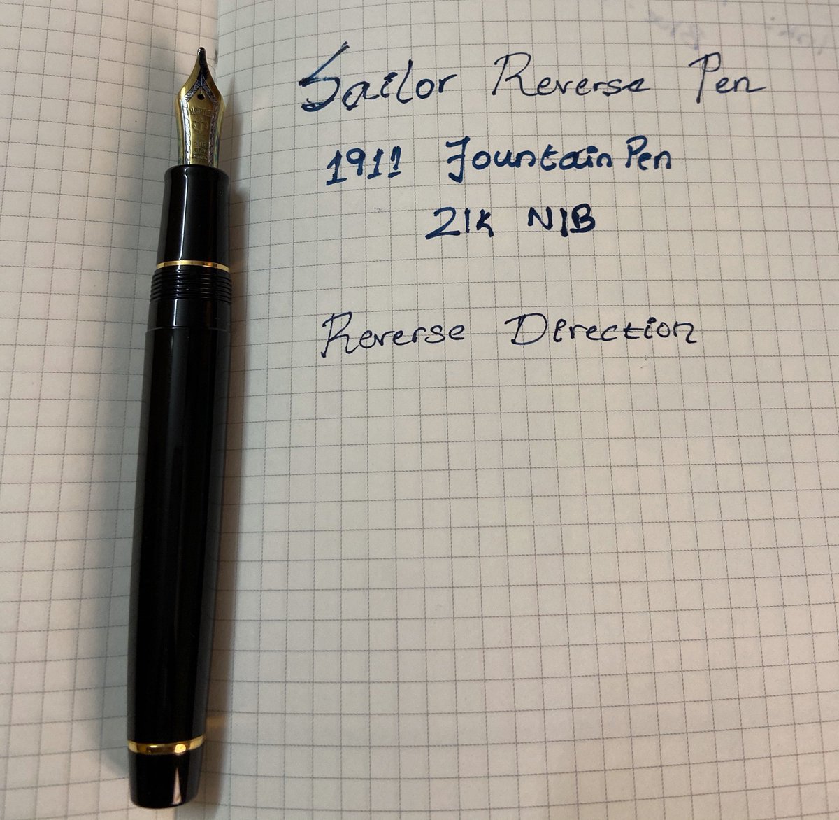 Sailor 1911 21K Nib... I don’t know the exact name but it can write in different sizes based on how you hold the pen .... #PenTwitter