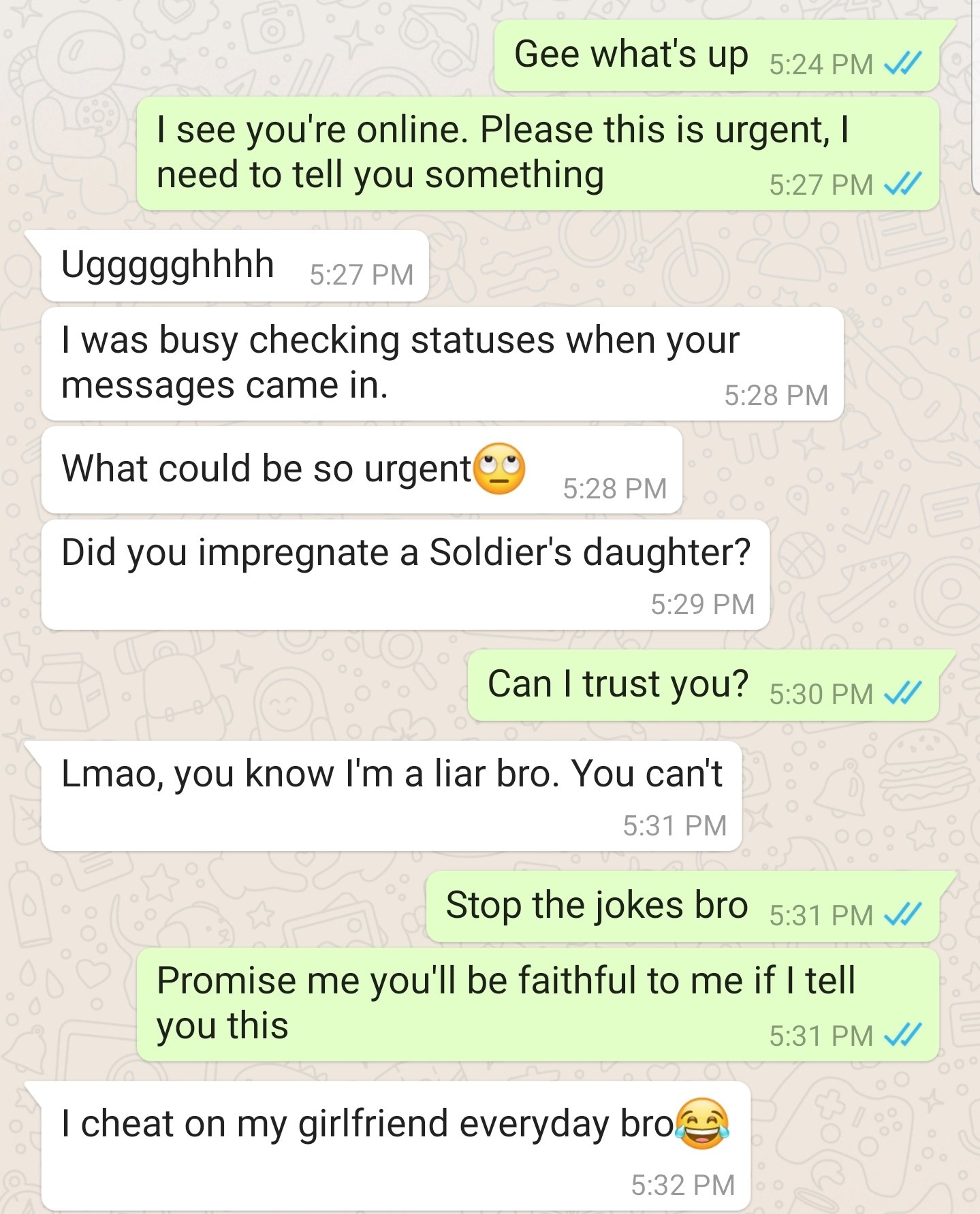 Funny🃏Banter on Twitter "This hilarious phony conversation might be