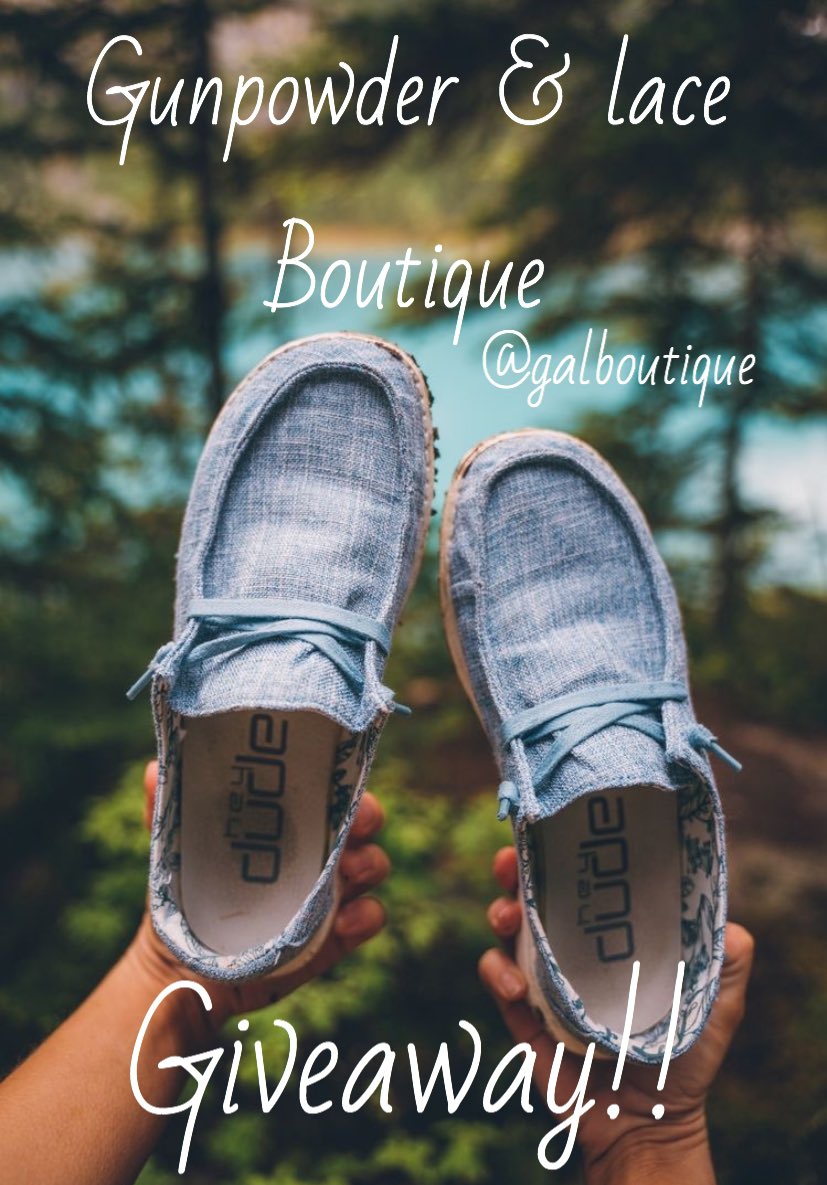 Galboutiquenac's tweet photo. GIVEAWAY TIME 🚨🚨

We are giving away to one of our lucky customers some @HeyDudeShoesUSA 🤩

You can pick any size &amp; color 

RULES- 
Tag 3 people 
Retweet 
Follow our insta @galboutique_ 

Closing at 10K 😉 https://t.co/y3FC3s55t4