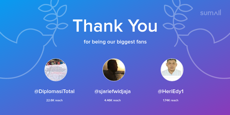 bppsdm_pkpsda's tweet photo. Our biggest fans this week: DiplomasiTotal, sjariefwidjaja, HeriEdy1. Thank you! via https://t.co/yrZKQMaJxT https://t.co/tVphwvZozt