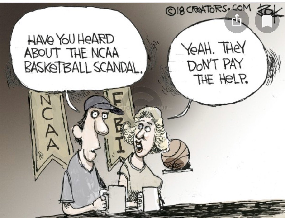 AdrianR08017265's tweet photo. 90% of the revenue that flows into the NCAA Comes from the media rights and ticket sales for the NCAA men’s basketball tournament. $0 goes to the athletes as a result of their amateur status. Amateurism is used by the NCAA to collude, price fix, and manipulate production. #UCR150 https://t.co/CLafuFFpYC